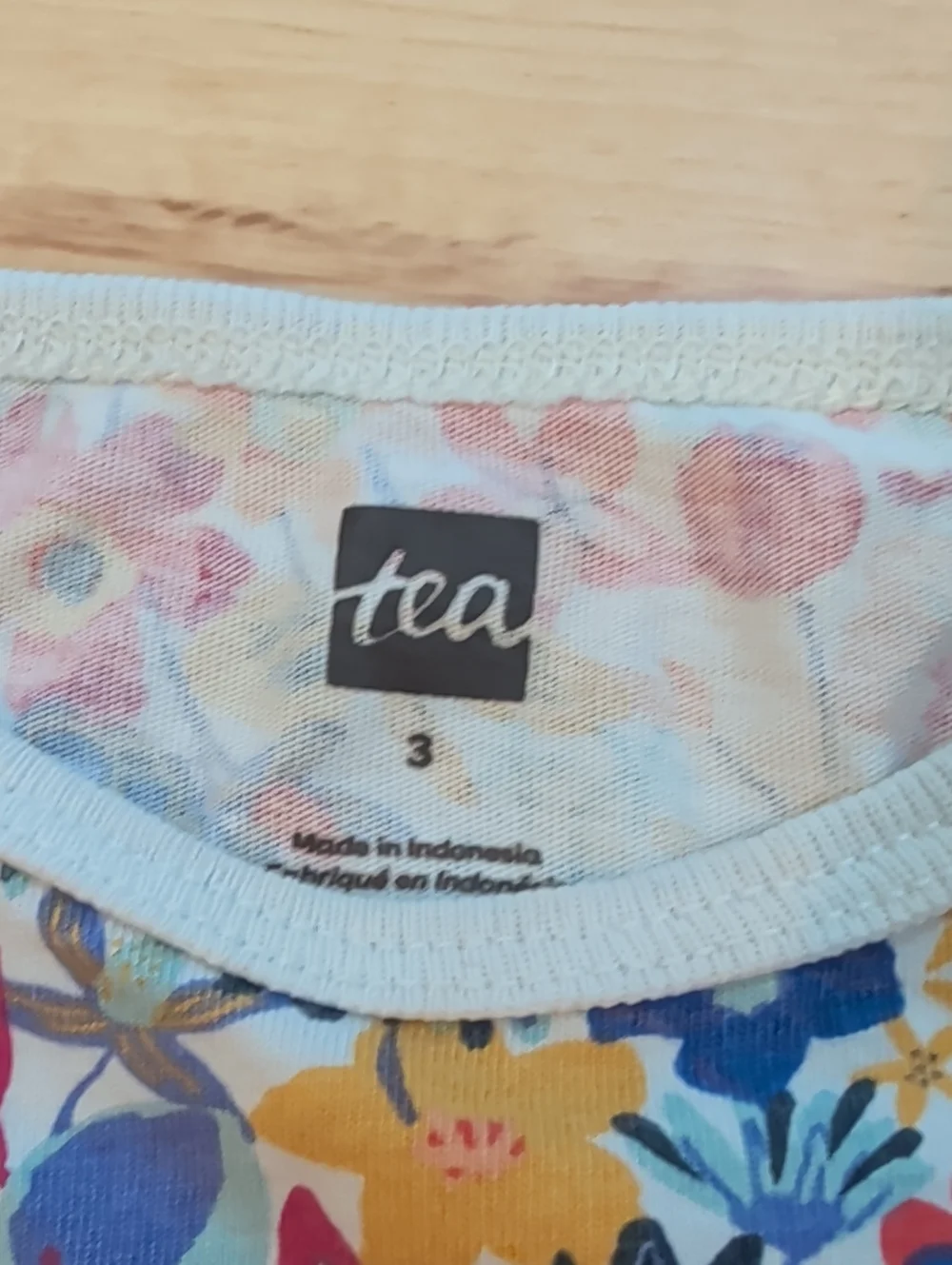 Tea Collection Girls Floral Short Sleeve Tee in Red, Blue, Yellow, Pink